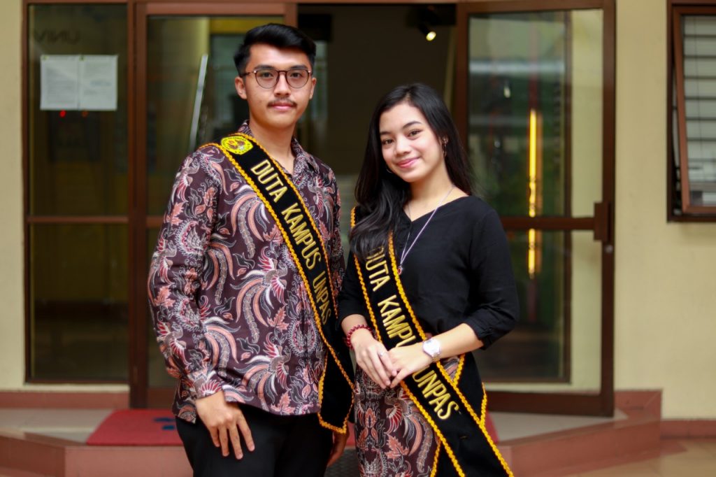 Duta Kampus Unpas 2019, Alif Putra Utama dan Priesta Ghea Audwiyanty.