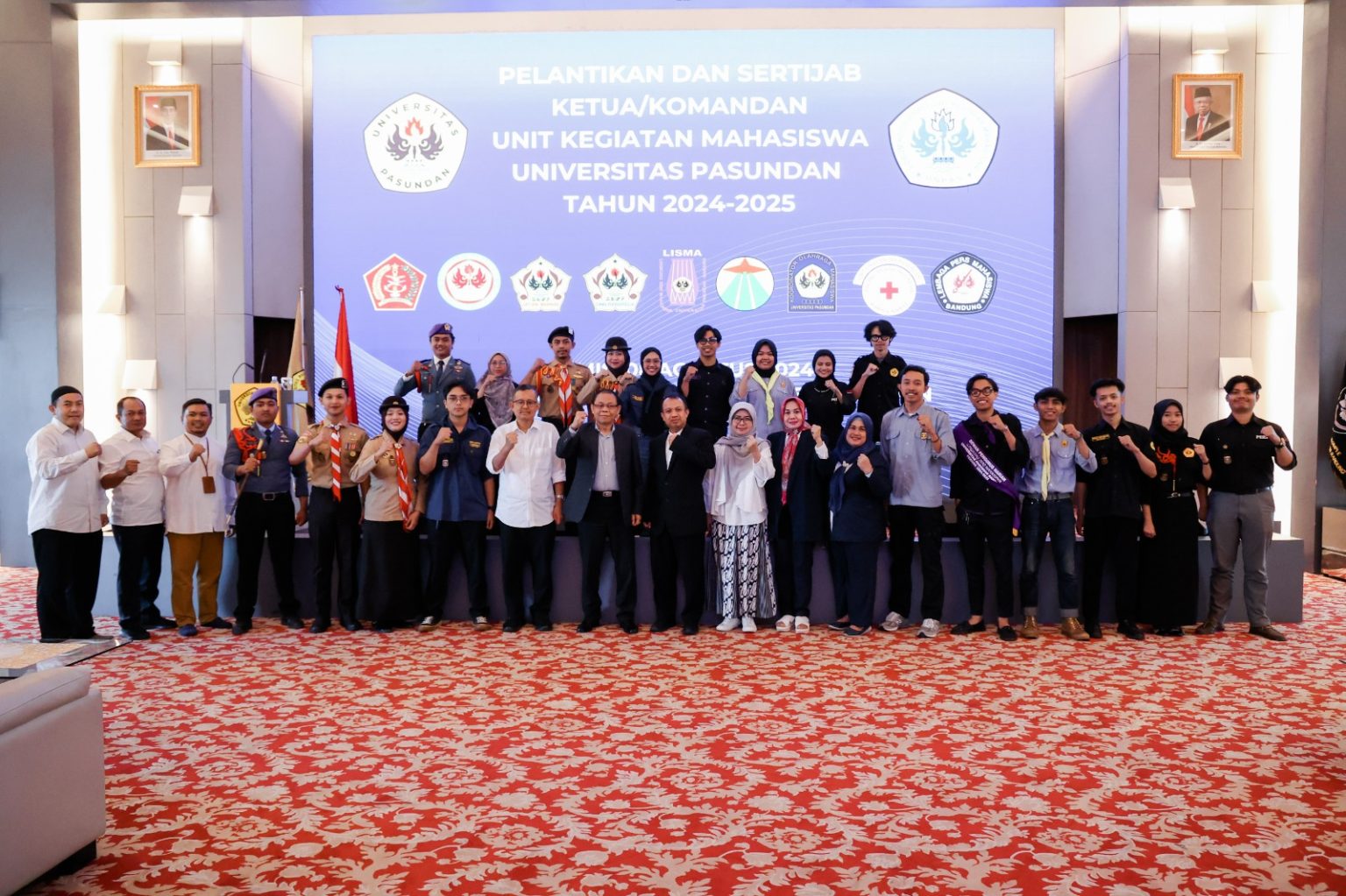 Komandan dan Ketua UKM Unpas Periode 2024/2025 Dilantik, Rektor: Pegang Teguh Jati Diri Unpas