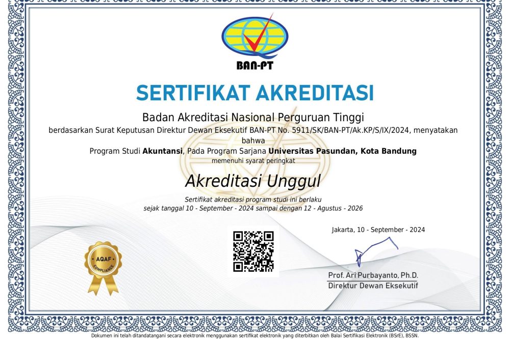 Prodi Akuntansi Universitas Pasundan Raih Akreditasi Unggul, Kini 3 Prodi di FEB Unpas Sudah Unggul!