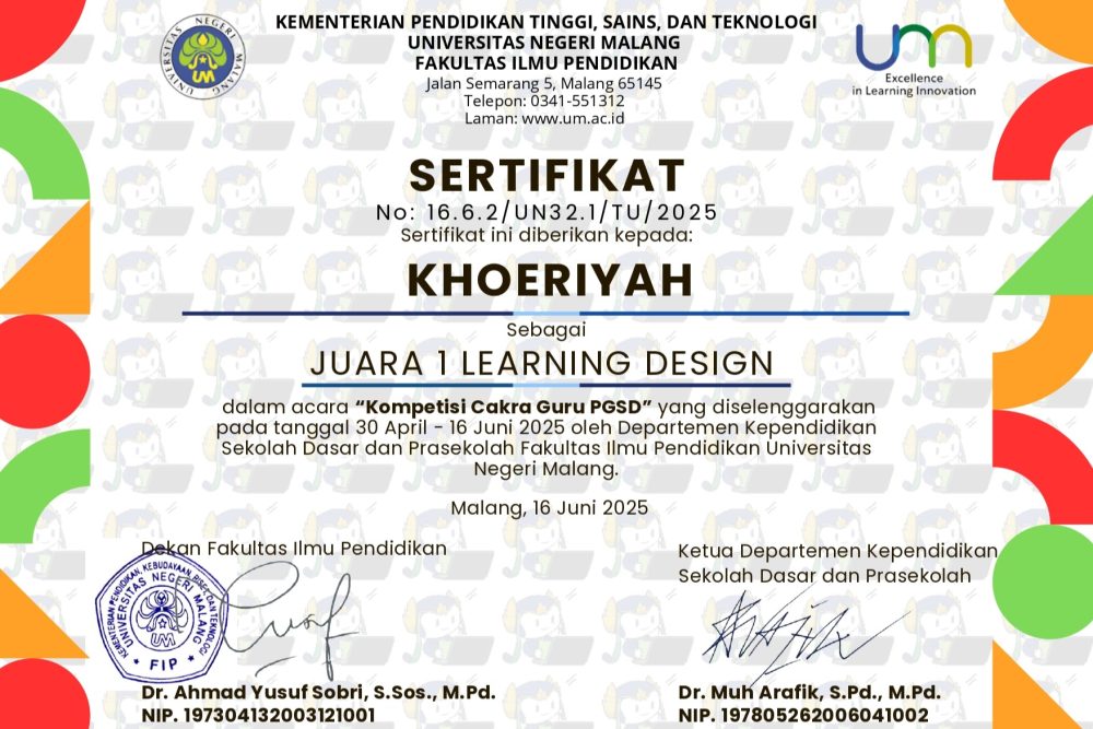 Tiga Mahasiswa PGSD FKIP Unpas Sapu Bersih Juara 1 di Kompetisi Cakra Guru