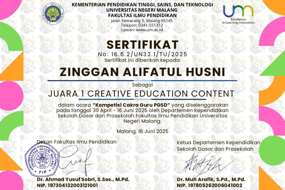 Tiga Mahasiswa PGSD FKIP Unpas Sapu Bersih Juara 1 di Kompetisi Cakra Guru