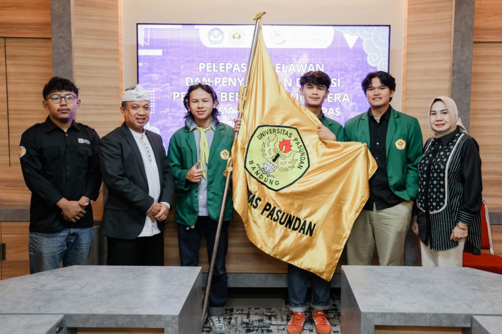 Pelepasan Relawan Mahasiswa Unpas ke wilayah Bencana. (Foto: Rico B)